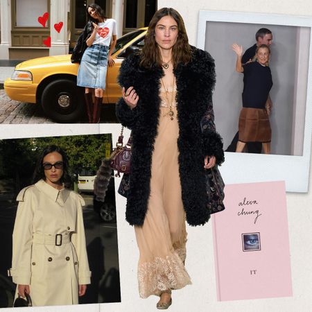 collage of images featuring Alexa Chung's style, work, taste, and takes